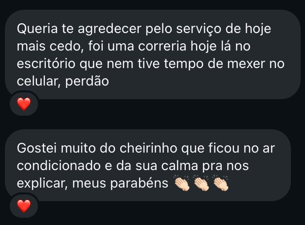 Avaliação de cliente - FrioClaro