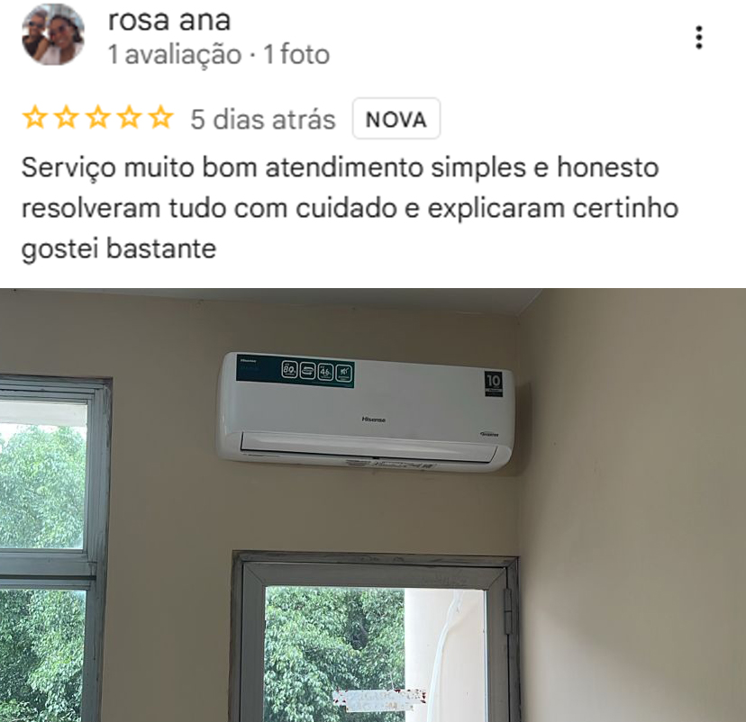 Avaliação de cliente - FrioClaro